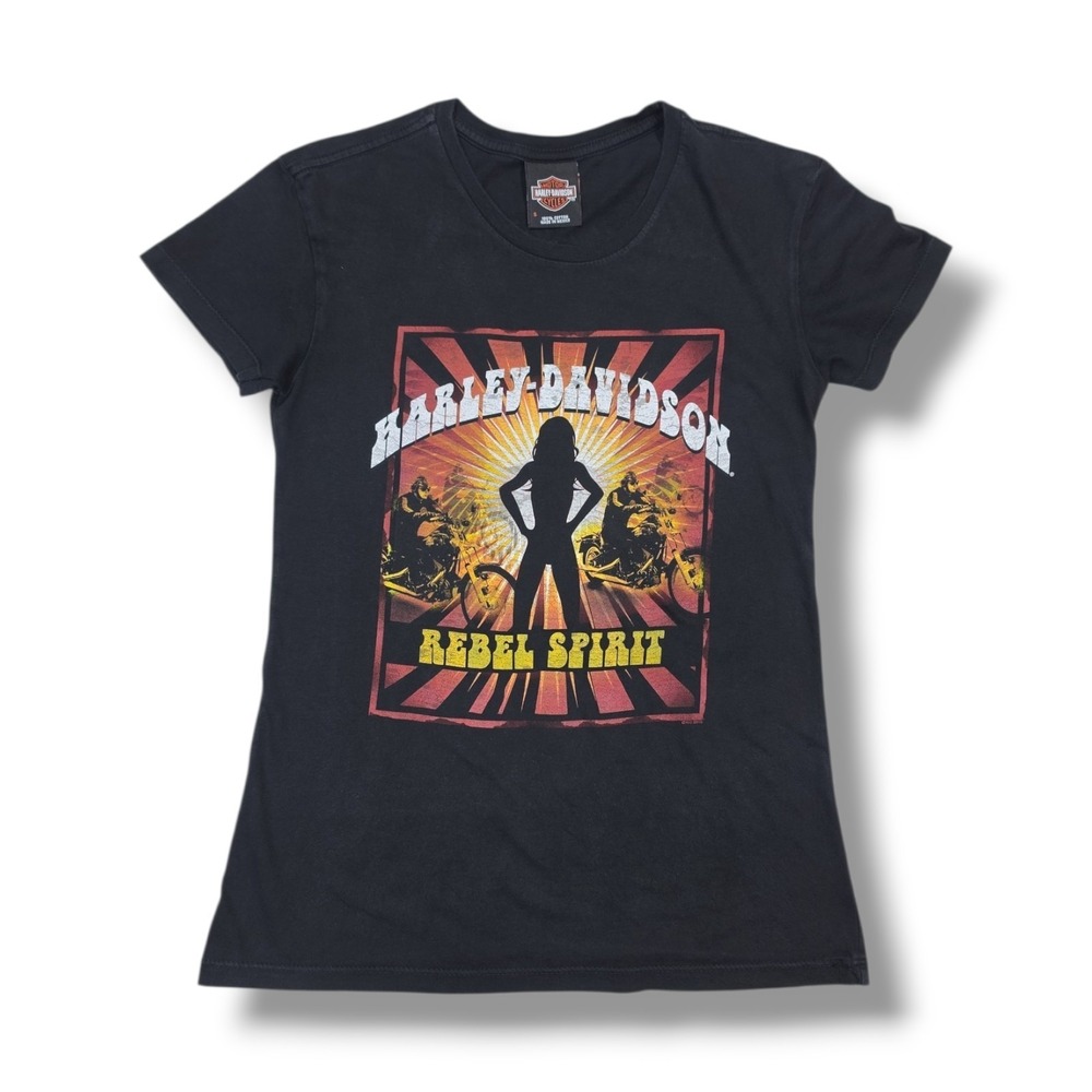 Harley Davidson Rebel Spirit of Atlanta Georgia Black T-Shirt Women's M